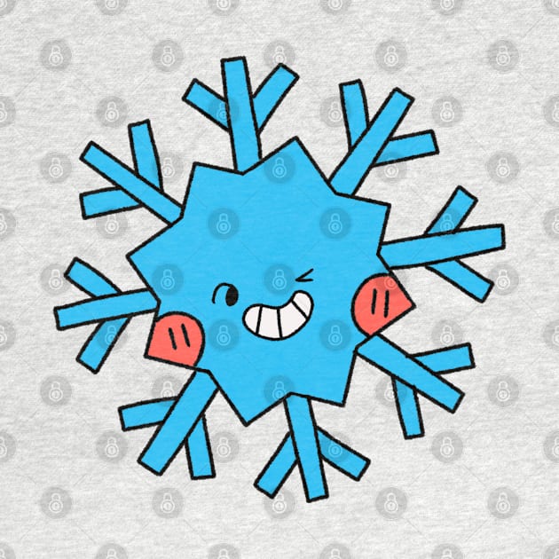 Cute Blue Holographic Snowflake by Lapiiin's Cute Sticker